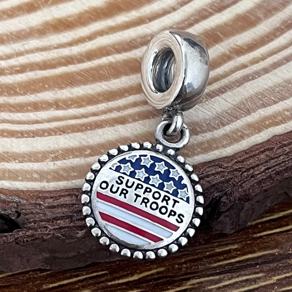 Pandora Support Our Troops Dangle Charm